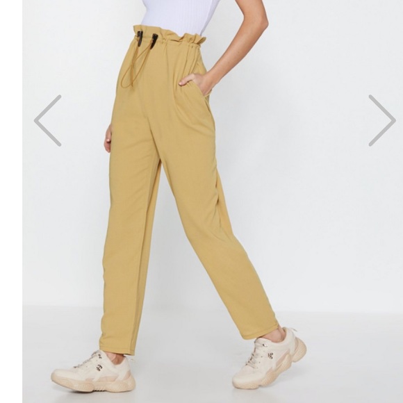 Nasty Gal Paperbag Tapered Pants - Picture 3 of 3